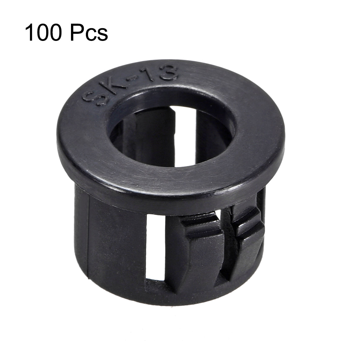 Uxcell Uxcell 13mm Mounted Dia Snap in Cable Hose Bushing Grommet Protector Black 100pcs