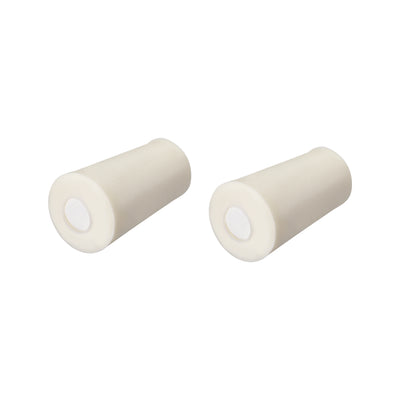 Harfington Uxcell 17-22mm Beige Drilled Silicone Stopper Plugs for Flask Test Tube Stopper 2pcs