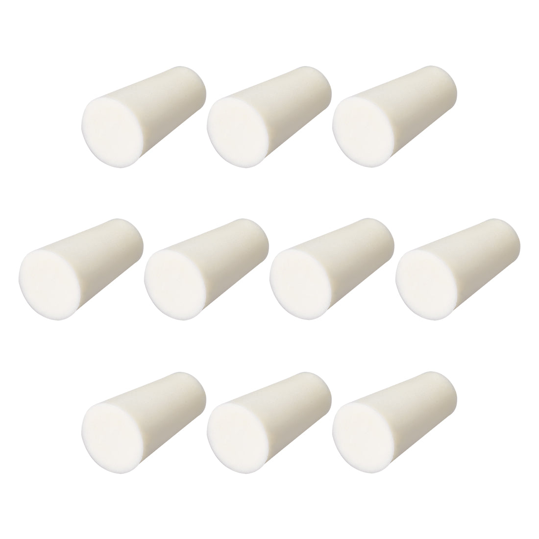 uxcell Uxcell 12-17mm Beige Drilled Silicone Stopper Plugs for Flask Test Tube Stopper 10pcs