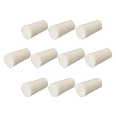 Harfington Uxcell 11-15mm Beige Drilled Silicone Stopper Plugs for Flask Test Tube Stopper 10pcs
