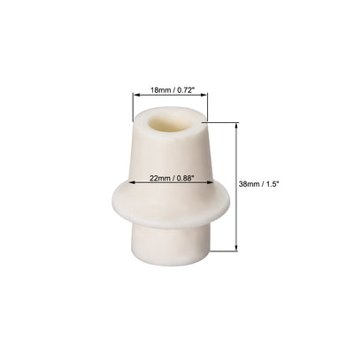Harfington Uxcell 18-22mm Beige Drilled Silicone Stopper Plugs for Flask Test Tube Stopper