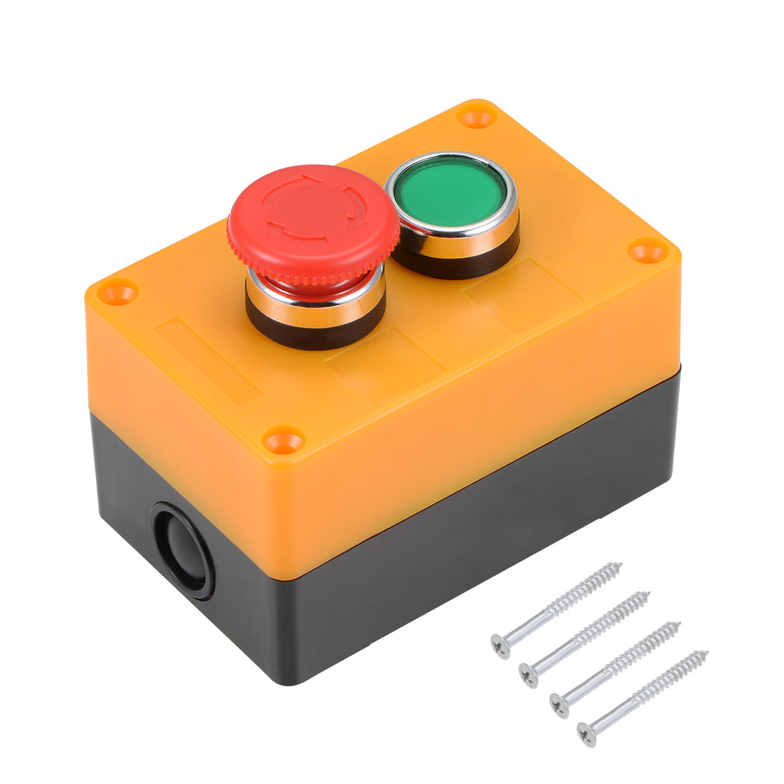 uxcell Uxcell Push Button Switch Box Momentary Green Switches and Emergency Stop