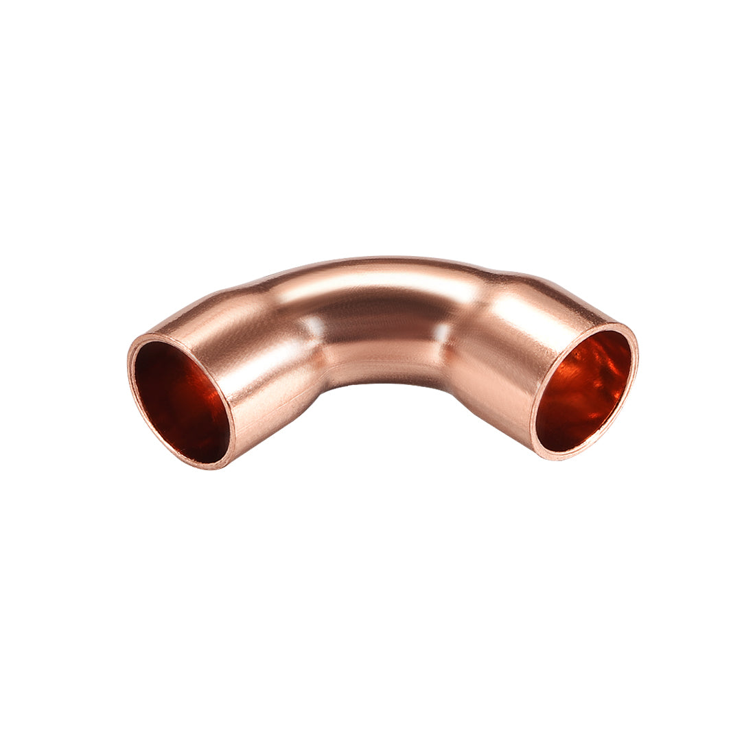 uxcell Uxcell 7.94mm ID 90 Degree Copper Elbow Pipe Fitting Connector 2pcs