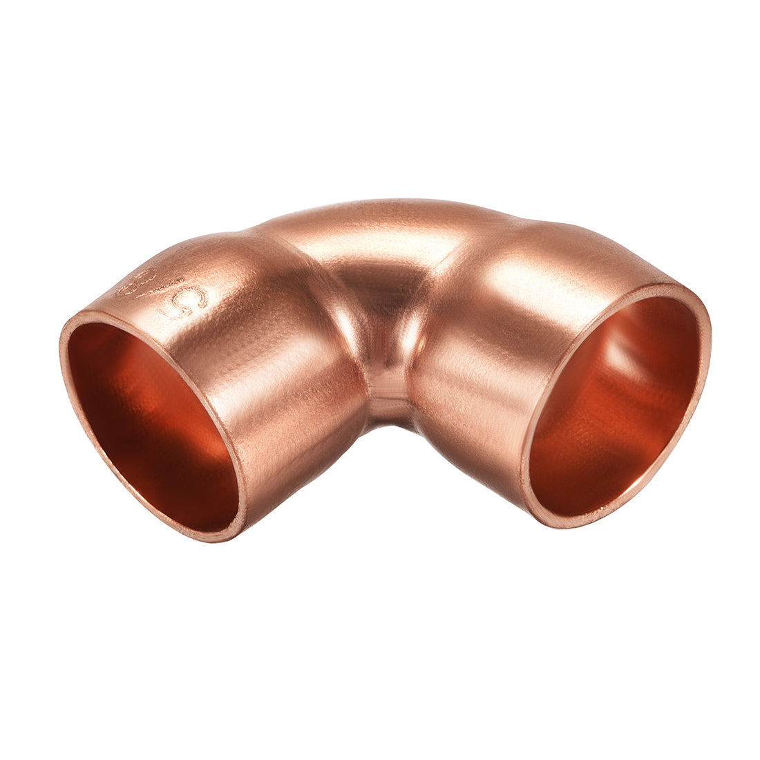 uxcell Uxcell 15.9mm ID 90 Degree Copper Elbow Pipe Fitting Connector 5pcs