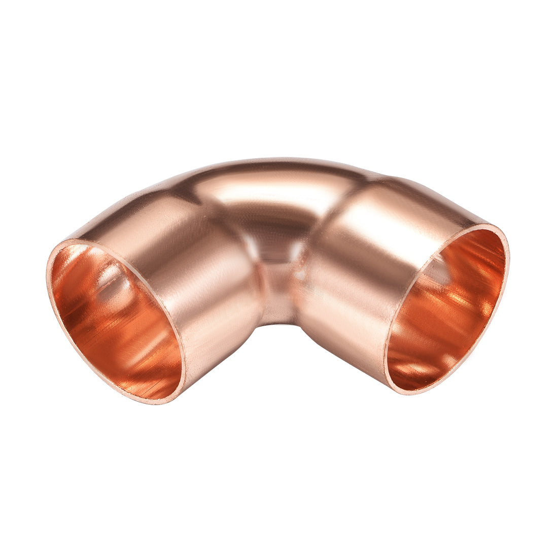 uxcell Uxcell 25.4mm ID 90 Degree Copper Elbow Pipe Fitting Connector