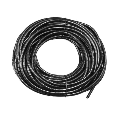 Harfington Uxcell 2.8mm Flexible Spiral Tube Cable Wire Wrap Manage Cord 22M Length Black