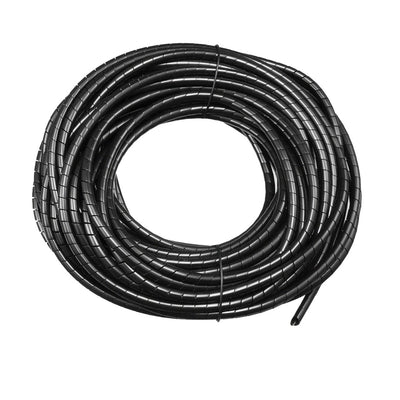 Harfington Uxcell 3mm Flexible Spiral Tube Cable Wire Wrap Manage Cord 19M Length Black
