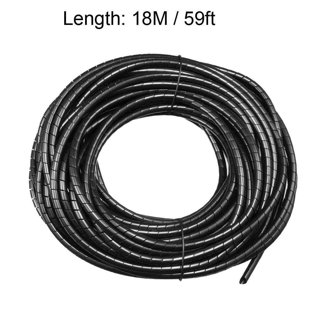 uxcell Uxcell 4mm Flexible Spiral Tube Cable Wire Wrap Manage Cord 18M Length Transparent