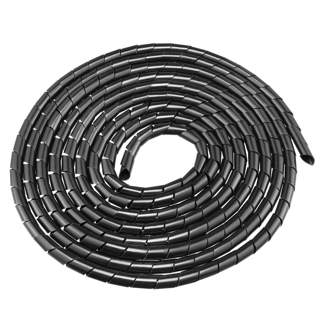 uxcell Uxcell 10mm Flexible Spiral Tube Cable Wire Wrap Computer Manage Cord 9M Length Black