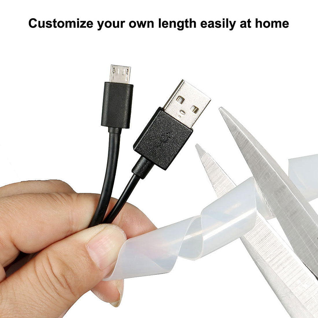 uxcell Uxcell 18mm Flexible Spiral Tube Cable Wire Wrap Computer Manage Cord 3Meter Length Transparent