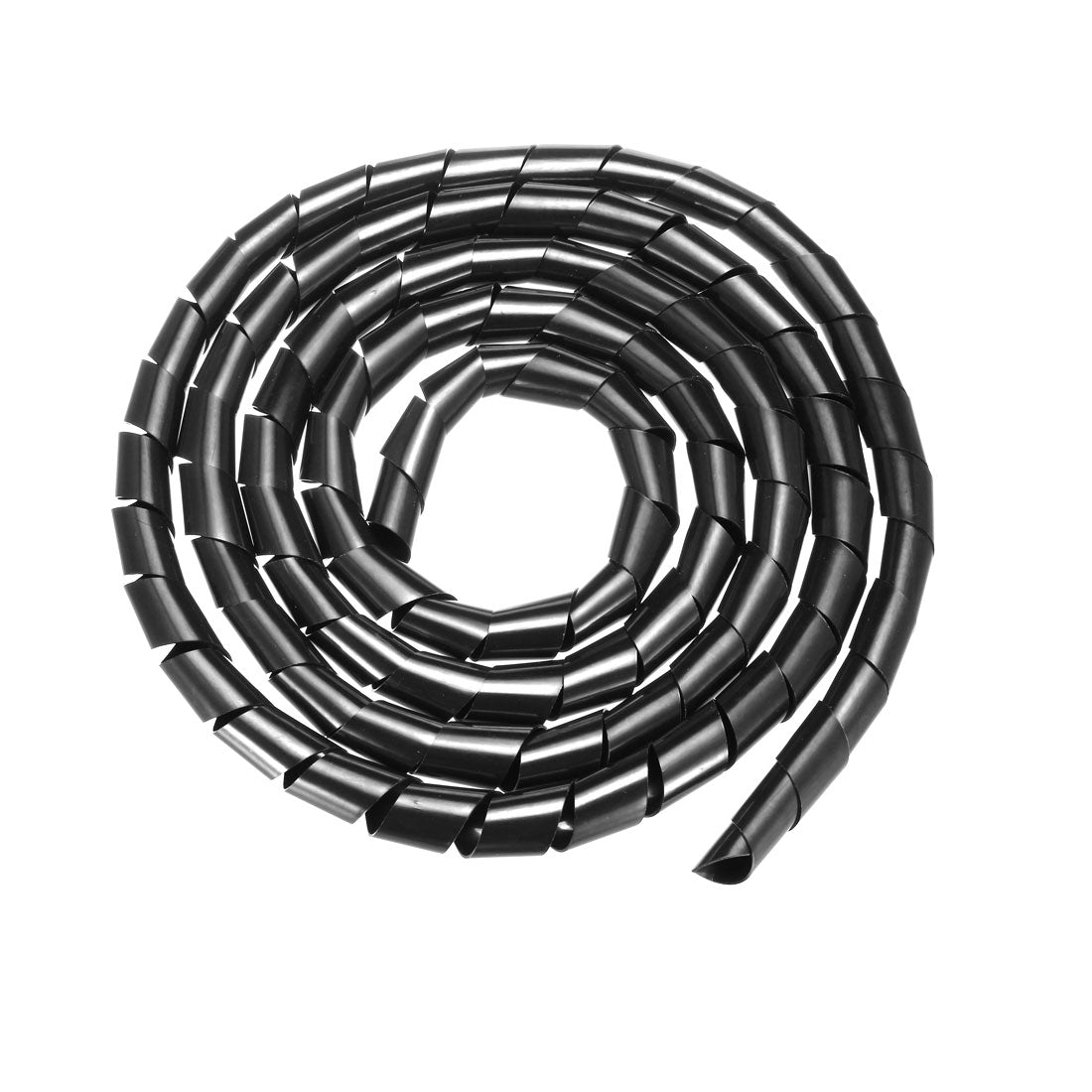 uxcell Uxcell 18mm Flexible Spiral Tube Cable Wire Wrap Computer Manage Cord 3Meter Length Black
