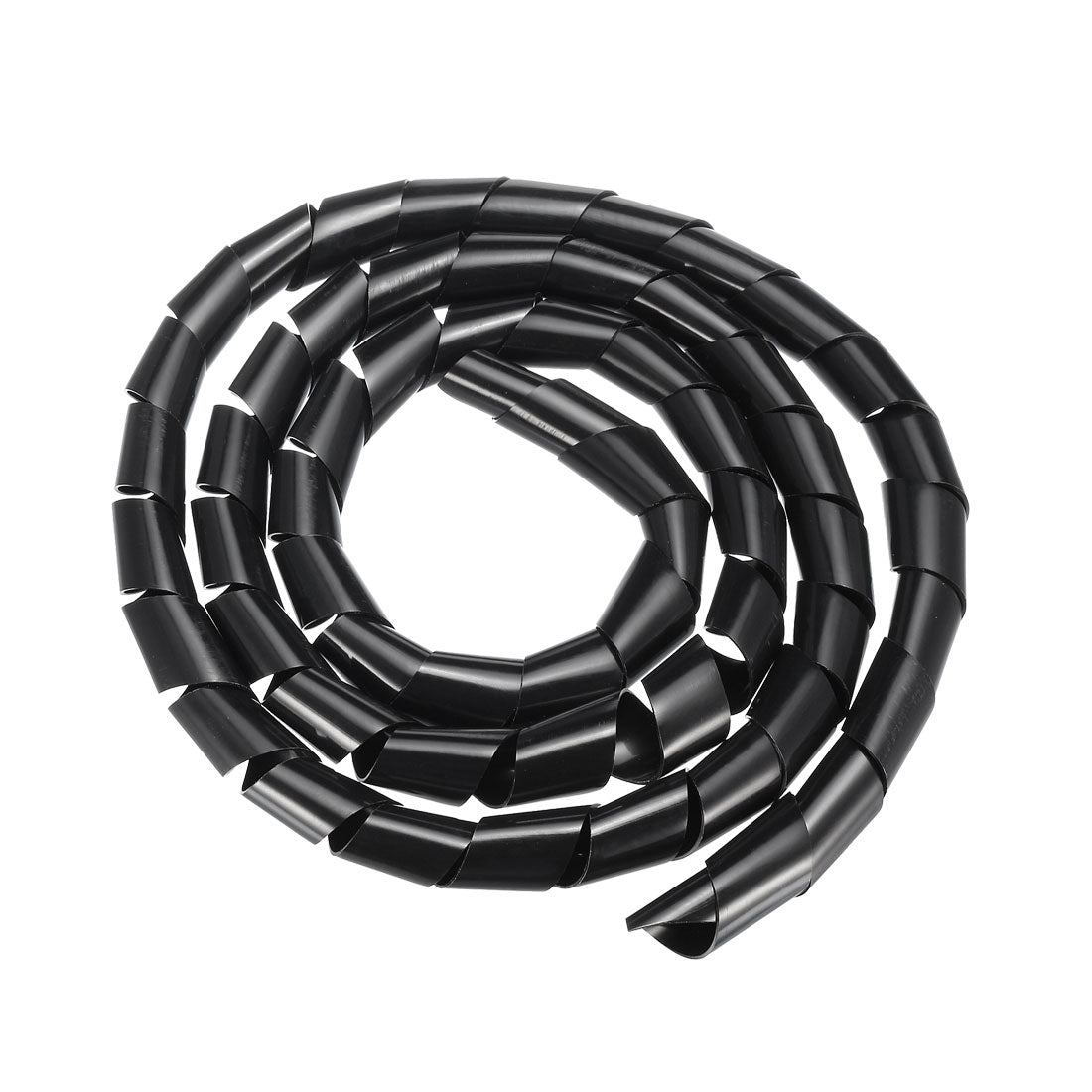 uxcell Uxcell 26mm Flexible Spiral Tube Cable Wire Wrap Computer Manage Cord 1.5M Length Black