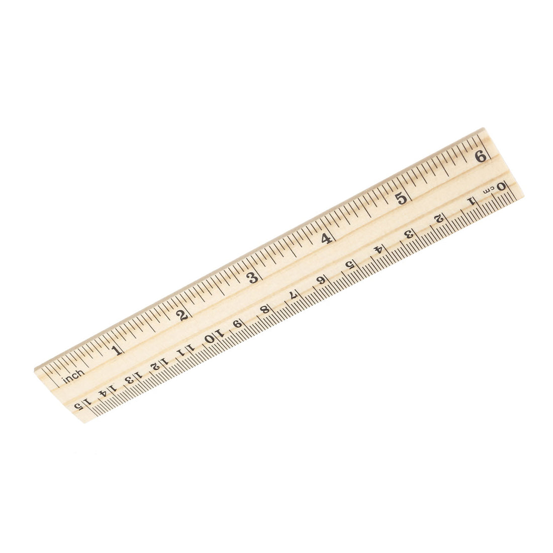 uxcell Uxcell Wood Ruler 15cm 6 Inch 2 Scale Office Rulers Wooden Measuring Ruler 5pcs