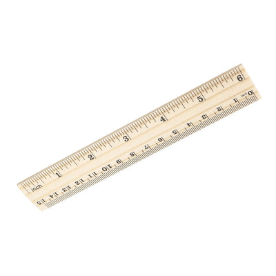 Harfington Uxcell Wood Ruler 20cm 8 Inch 2 Scale Office Rulers Wooden Measuring Ruler 5pcs