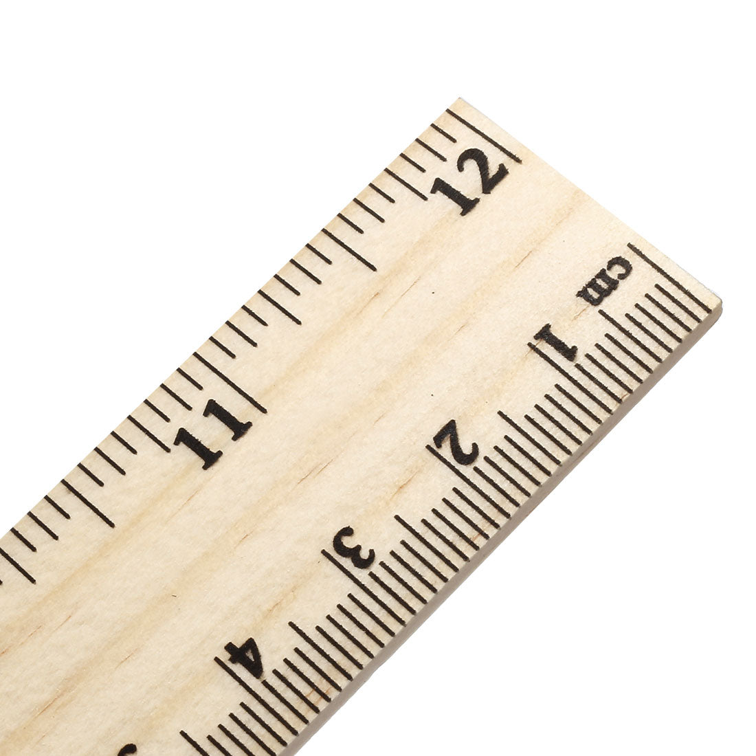 uxcell Uxcell Wood Ruler 30cm 12 Inch 2 Scale Office Rulers Wooden Measuring Ruler 30pcs