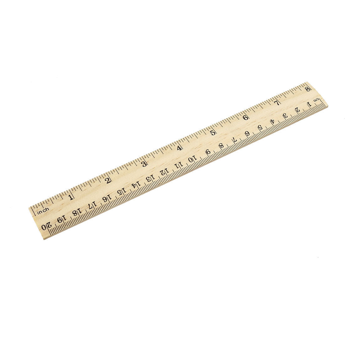 uxcell Uxcell Wood Ruler 20cm 8 Inch 2 Scale Office Rulers Wooden Measuring Ruler 6pcs