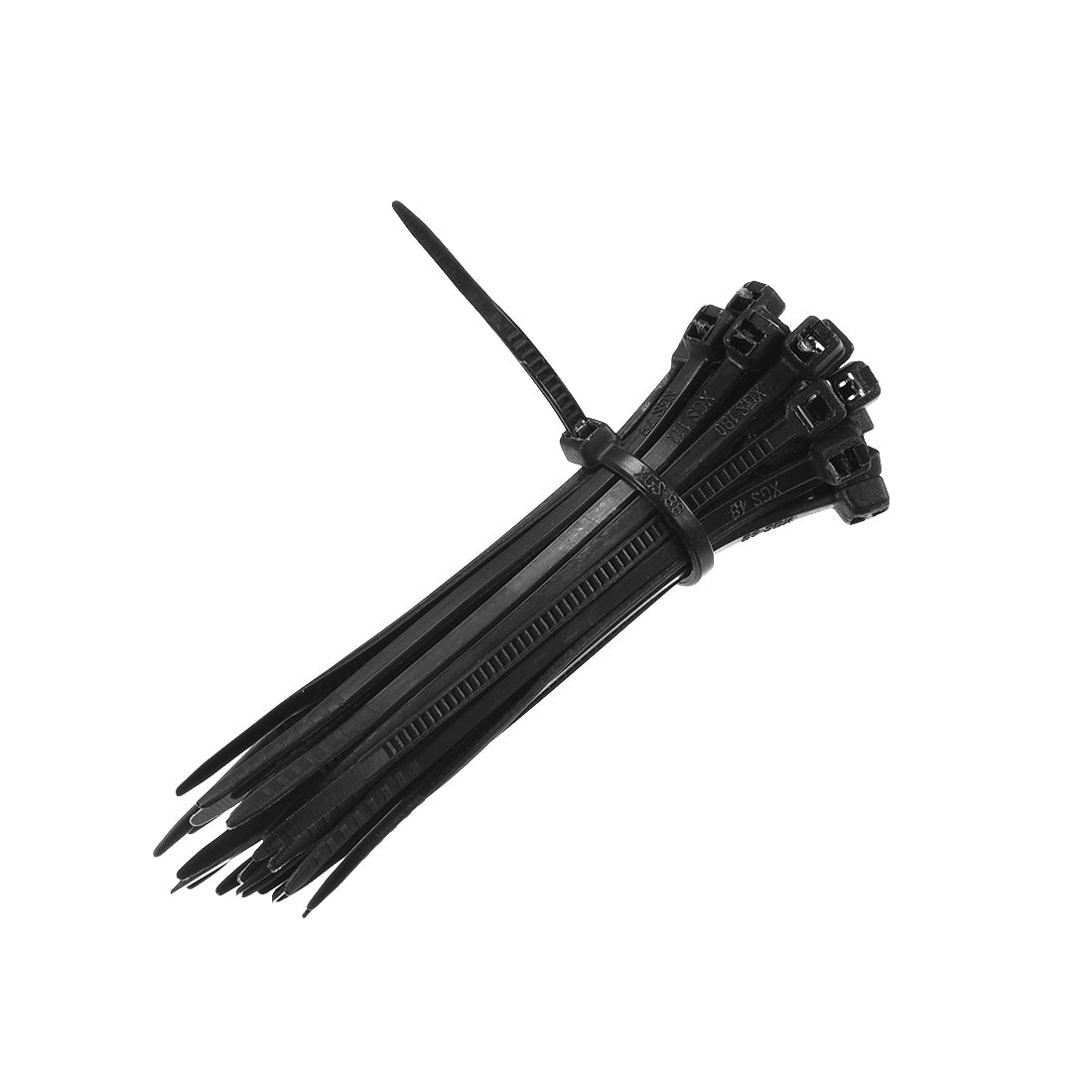 uxcell Uxcell Cable Zip Ties 100mmx1.8mm Self-Locking Nylon Tie Wraps Black 1000pcs