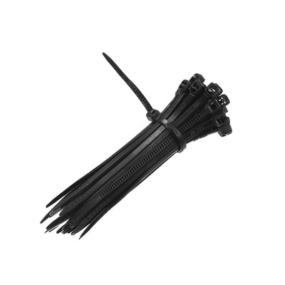 Harfington Uxcell Cable Zip Ties 100mmx1.8mm Self-Locking Nylon Tie Wraps Black 1000pcs