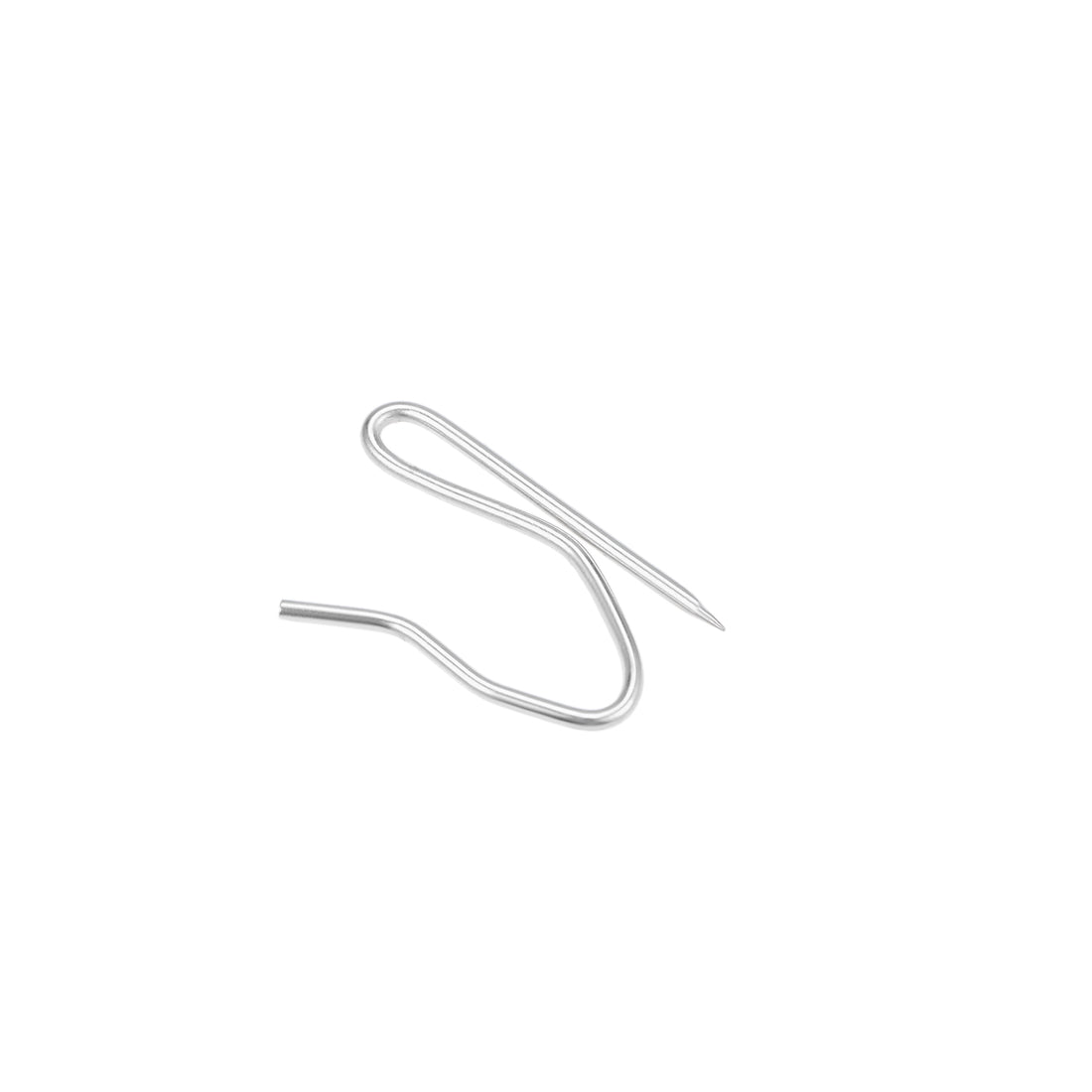 uxcell Uxcell Curtain Hooks Stainless Steel Pin-On Drapery Hooks for Window Door Curtains Silver Tone 100 Pcs