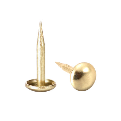 Harfington Uxcell Upholstery Nails Tacks 6mm Dia 11mm Height Round Thumb Push Pins Gold Tone 150 Pcs