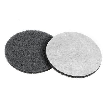 Harfington Uxcell 5 Inch 1500 Grit Drill Power Brush Tile Scrubber Scouring Pads Cleaning Tool 2pcs