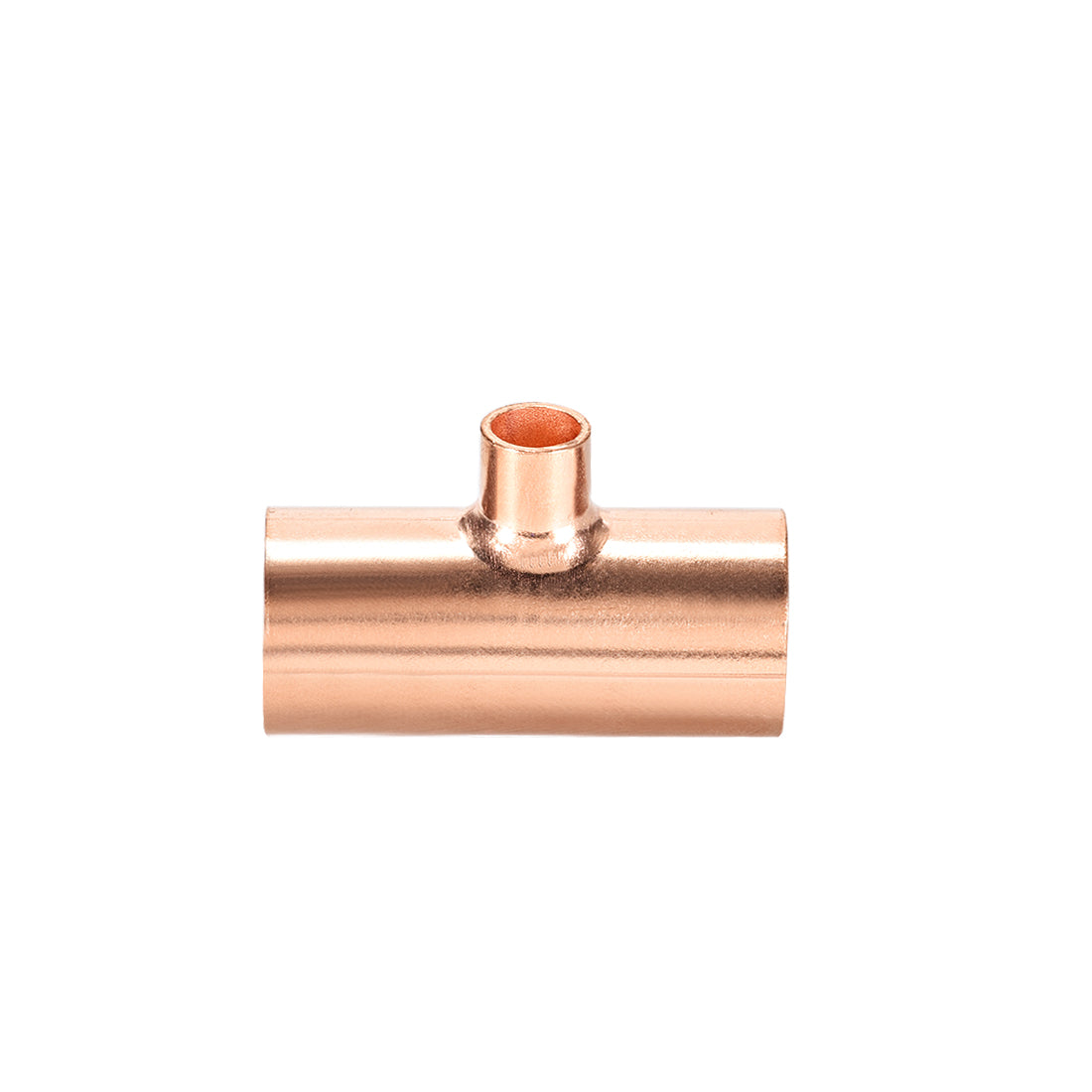 uxcell Uxcell 5/8-inch x 1/4-inch x 5/8-inch Copper Reducing Tee Copper Pressure Pipe Fitting Conector  for Plumbing Supply and Refrigeration 3pcs