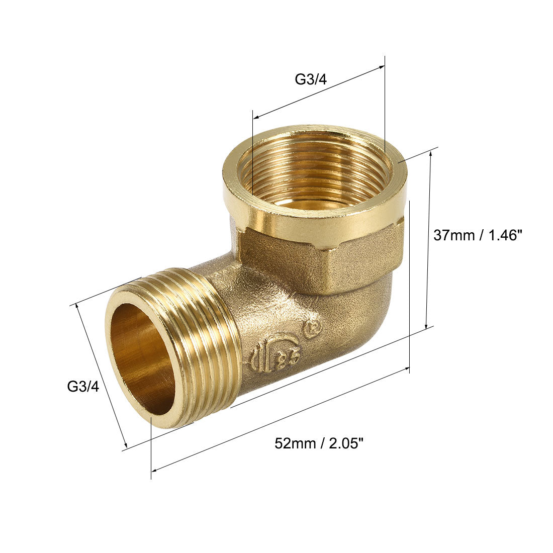 5/16 In. I.D. X 1/4 In. MIP Brass Hose Barb 90-Degree Elbow - Foto 10