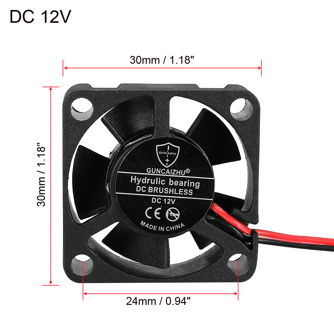 uxcell Uxcell 30mmx30mmx10mm Cooling Fan DC 12V for 3D Printer Extruder 2pcs