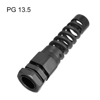 Harfington Uxcell PG13.5 Cable Gland Waterproof IP68 Nylon Joint Adjustable Locknut with Strain Relief for 6-11mm Dia Wire