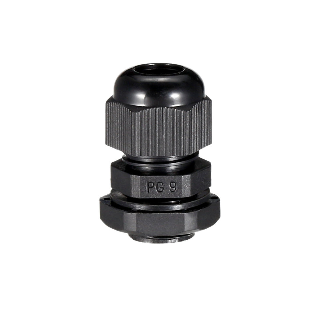 uxcell Uxcell PG9 Cable Gland Waterproof Plastic Joint Adjustable Locknut Black for 4mm-8mm Dia Cable Wire