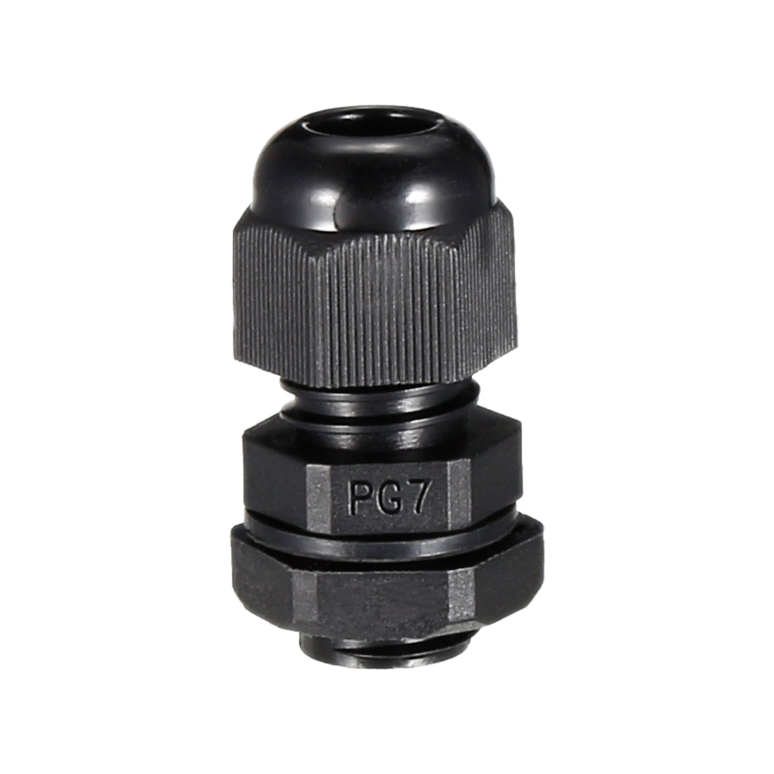 Uxcell PG7 Cable Gland Waterproof Plastic Locknut Black for 3mm-6.5mm ...