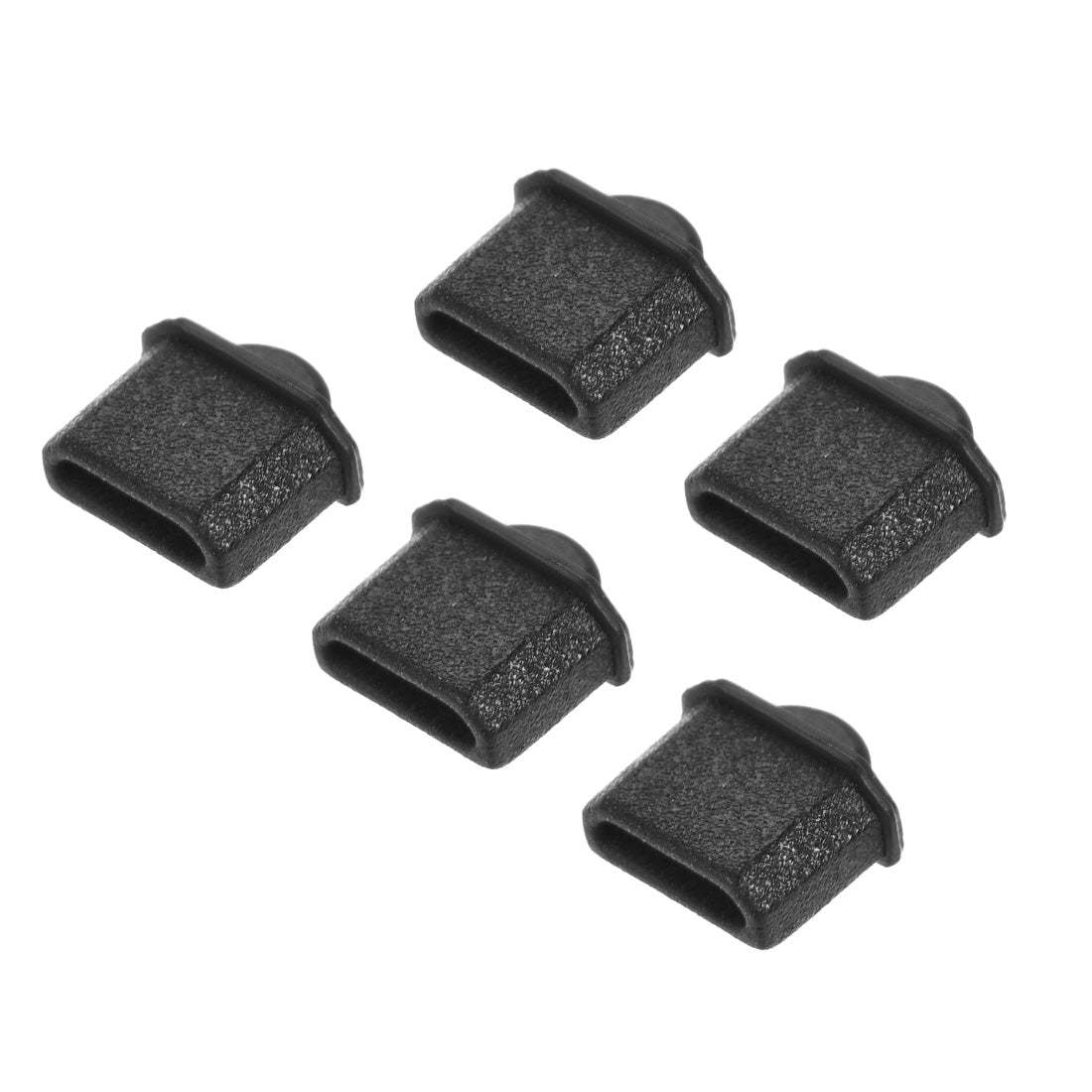 uxcell Uxcell Silicone Micro  Port Anti-Dust Stopper Cap Cover Black 5pcs