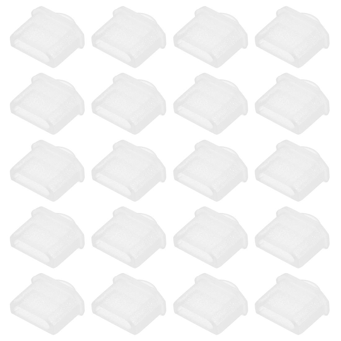 uxcell Uxcell Silicone Micro  Male Port Anti-Dust Stopper Cap Cover Transparent 20pcs