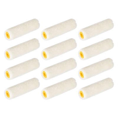 Harfington Uxcell Paint Roller Cover 3 Inch 76mm Mini Wool Brush for Household Wall Painting Treatment 12pcs