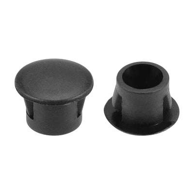uxcell Uxcell Hole Plugs Black Plastic 8mm(5/16-inch) Snap in Locking Hole Tube Fastener Cover Flush Type Panel Plugs 50 Pcs