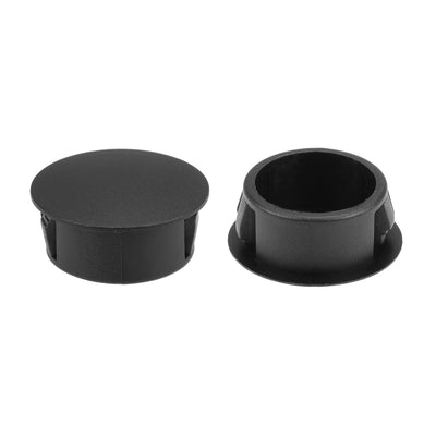uxcell Uxcell Hole Plugs Black Plastic 22mm(7/8-inch) Snap in Locking Hole Tube Fastener Cover Flush Type Panel Plugs 25 Pcs