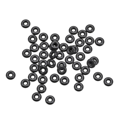 uxcell Uxcell Fluorine Rubber O Rings, 4.5mm OD, 1.5mm Inner Diameter, 1.5mm Width, Seal Gasket Black 50Pcs