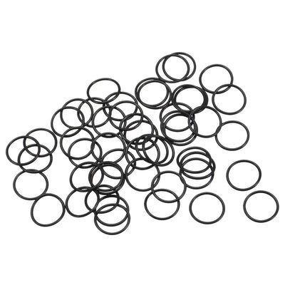 uxcell Uxcell Fluorine Rubber O Rings, 12mm OD, 10mm Inner Diameter, 1mm Width, Seal Gasket Black 50Pcs