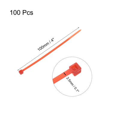 Harfington Uxcell Cable Zip Ties 100mmx2.5mm Self-Locking Nylon Tie Wraps Sky-Blue 100pcs