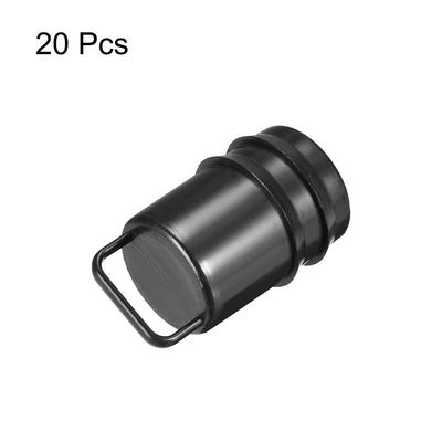 Harfington Uxcell Barb Drip Pipe Plug End Cap with Pull Ring for 32mm Dia PE Hose Garden 20pcs