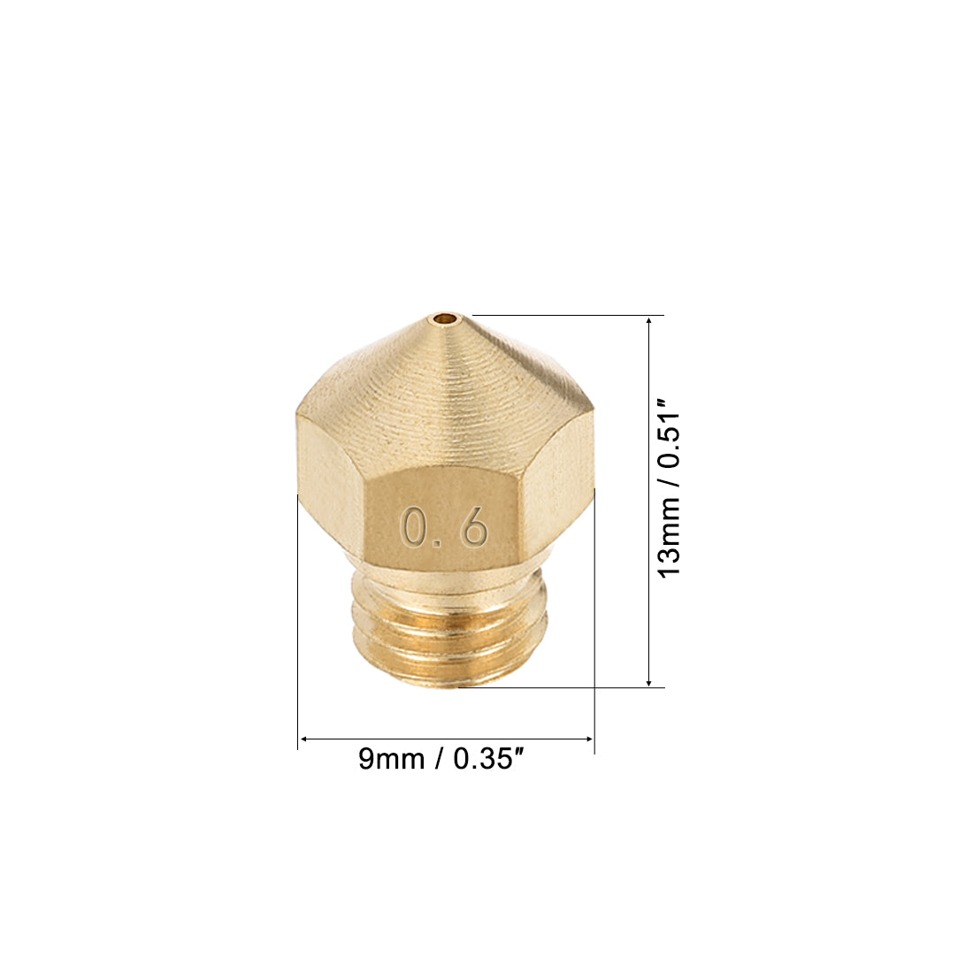 Uxcell Uxcell 1mm 3D Printer Nozzle, Fit for MK10, for 1.75mm Filament Brass 2pcs