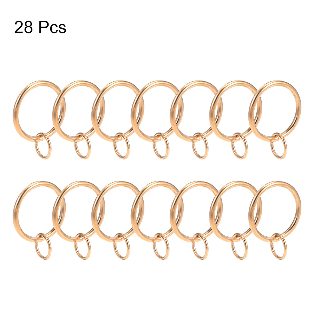 uxcell Uxcell Curtain Rings Metal 32mm Inner Dia Drapery Ring Light Gold Tone 28 Pcs