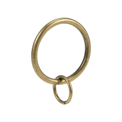 Harfington Uxcell Curtain Rings Metal 32mm Inner Dia Drapery Ring for Curtain Rods Bronze 28 Pcs