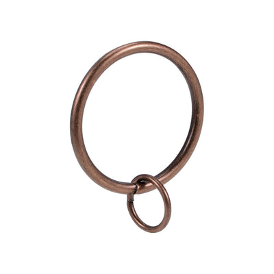 Harfington Uxcell Curtain Ring Metal 37mm Inner Dia Drapery Ring for Curtain Rods Copper 7 Pcs