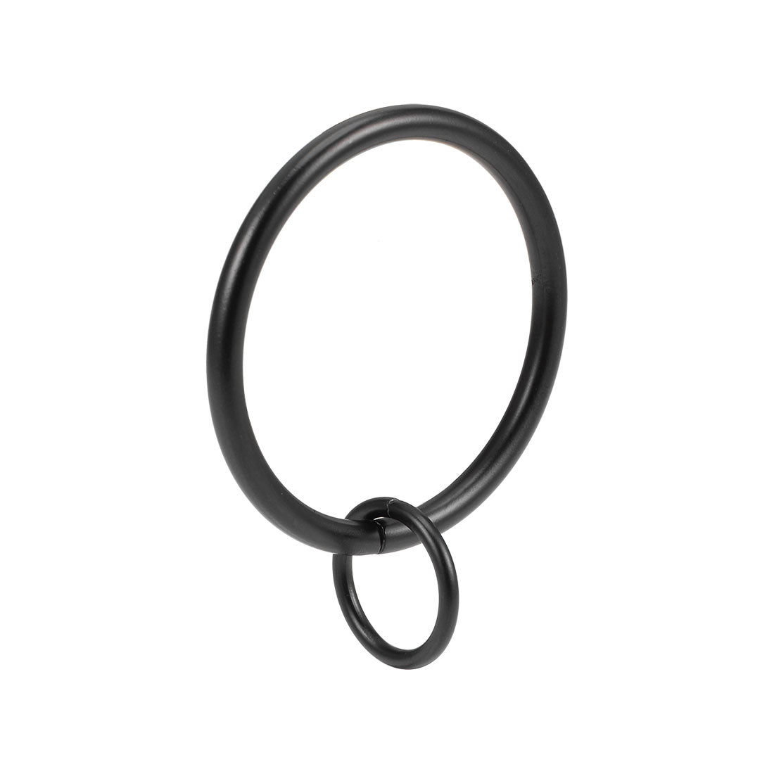 uxcell Uxcell Curtain Ring Metal 37mm Inner Dia Drapery Ring for Curtain Rods Black 7 Pcs