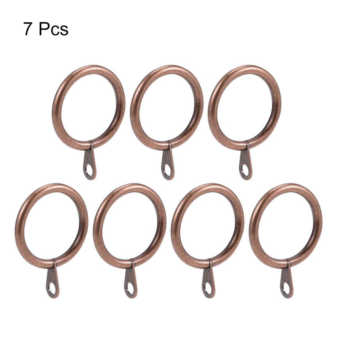 uxcell Uxcell Curtain Rings Metal 28mm Inner Dia Drapery Ring for Curtain Rods Copper 7 Pcs
