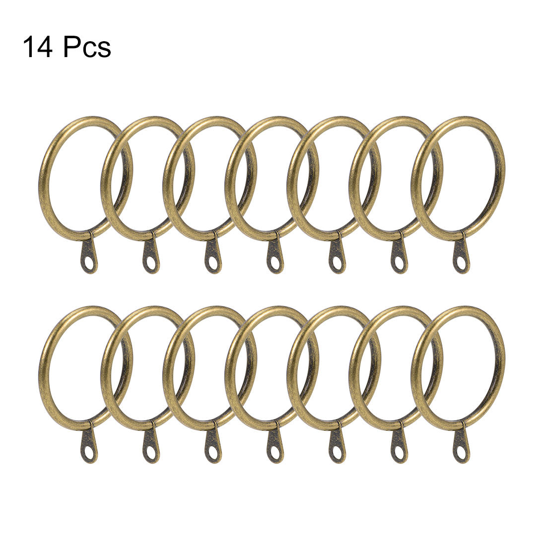 uxcell Uxcell Curtain Rings Metal 38mm Inner Dia Drapery Ring for Curtain Rods Bronze 14 Pcs