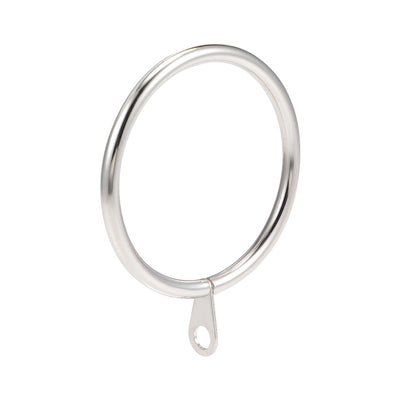 Harfington Uxcell Curtain Rings Metal 45mm Inner Dia Drapery Ring for Curtain Rods Silver Tone 28 Pcs