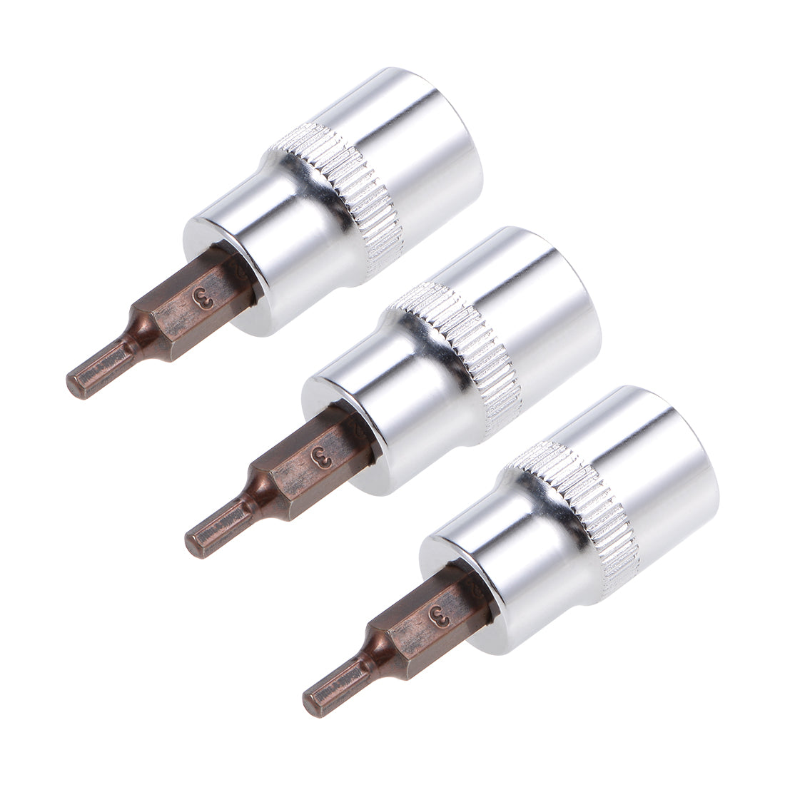 uxcell Uxcell Hex Bit Sockets, S2 Steel Bits, CR-V Sockets (for Hand Use Only)