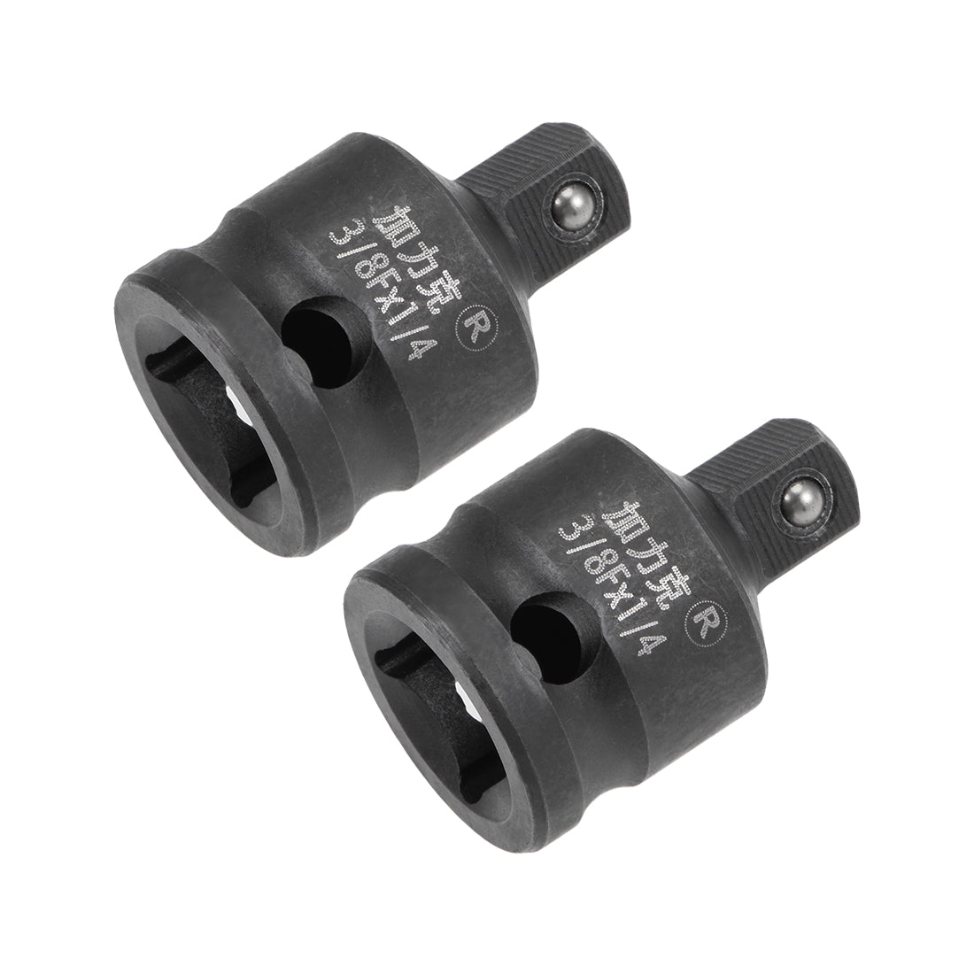 uxcell Uxcell 2 Pcs 3/8 Inch Drive (F) x 1/4 Inch (M) Impact Socket Reducer for Ratchet Wrenches, Female to Male, Cr-Mo